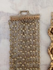 Vintage Jewelry Bracelet Lot Gold Tone Coro Sweetheart Roses Medallion Charm 7″