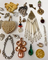 Lot Vtg & Modern Victorian Art Deco Style Pendants Findings Jewelry Craft A2