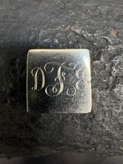 Vintage Sterling Silver Square Monogram Initial Pendant Estate 925