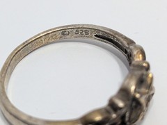 ✨VINTAGE✨ 925 Sterling Silver PSCL Peter Stone Signed Celtic Band Ring Size 8.75