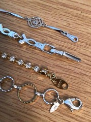 Lot Of 4 Signed Vintage AVON Bracelets Gold/Silver Tone Rhinestones Enamel