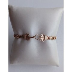 Vintage 10k Womens Gold Plated Twined Bracelet 6.1G- Very Good Condition!