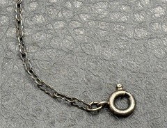 Vintage Art Deco Sterling Silver Open Back Crystal Choker Necklace Dangle 16”