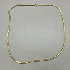 Vintage Les Bernard Necklace Gold Tone Box Chain Minimalist Layering 26″ Signed