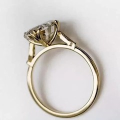 4.00Ct Art Deco Style Lab Created Diamond Anniversary 14K White Gold Finish Ring