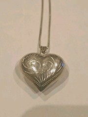 Vintage Victorian Sterling Silver Pendant Necklace