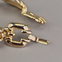 Vintage Chain Bracelet 21mm Glossy Gold Tone 7.25″