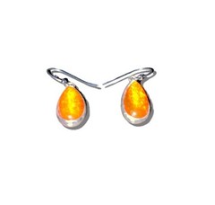 Vintage Liz Claiborne Sterling Baltic Amber Silver Earrings