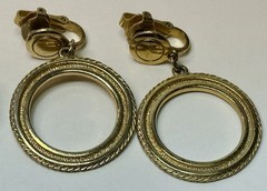 Combined Shipping Lot Vintage Stone and Hoop Clip On Earrings #281