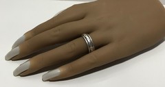 Vintage 925 Sterling Silver Spinner Rope Band Ring Size 7.75