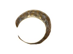Vintage Brass Choker Necklace Primitive Hunter Design 5.50”