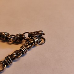 VTG Taxco Mexico Sterling Silver Coil Chain Bracelet