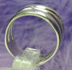 Vintage Triple band Wave 1/2″ N – S Sterling Silver 0.925 pinky band Ring size 5