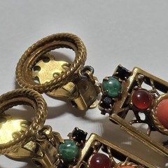 Vintage Possible Schreiner Juliana D&E Clip On Earrings Moroccan Matrix VGC