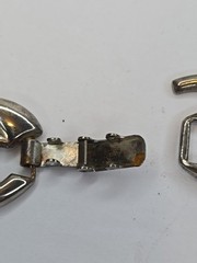 Vintage WM Necklace Silver Tone Decorative Oval Link Marked 17 Inch