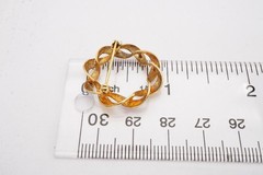 Vintage 14k Yellow Gold White Gold Brooch Pin Two Tone