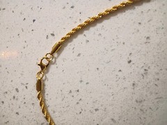 18KT GOLD PLATED ROPE CHAIN 18″ long