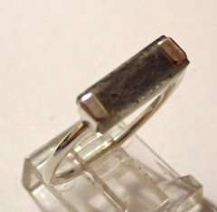 3 Rings S9 Rutilated Quartz S10.5 Blue Stone S12 Bar 925 Sterling Silver 10.6g