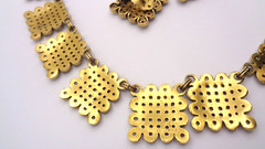 Vintage Metropolitan Museum of Art MMA Woven Celtic Knot Necklace & Clip Earring