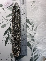 Vintage Style Multi Strand Brown Glass Seed Beaded Choker Necklace Elegant Gift