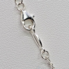 STUNNING Vintage .925 Sterling Silver Pendant with Colorless Stone & 18″chain