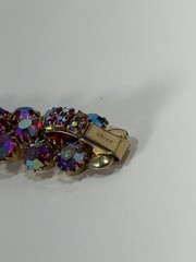 Vintage Signed Weiss AB Rhinestone Bracelet 7.5”