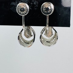 Vintage Sorrento Sterling Silver Filigree Green Oval Jade Screw Back Earrings