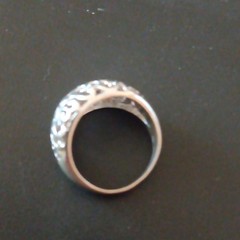 Vintage 925 Sterling Silver Ring, Size 8..no stones