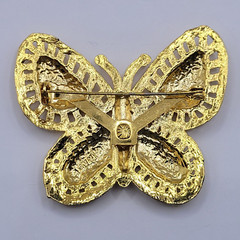 AAI Elegant Simple and Classy Vintage Gold Tone Metal BUTTERFLY Brooch Pin