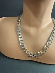 Sterling Silver Curb Link Chain 22” 12MM 67.7Grams