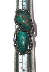 Native American Turquoise Sterling Silver Ring Old Pawn Antique Navajo 7.5