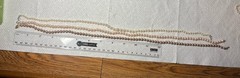 Vintage Single strand pearl necklace Lot of 3 with 10K gold clasps 17-18” inches