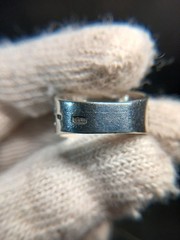 Vintage Soviet 875 Silver Turquoise Ring Russian Size 8.5