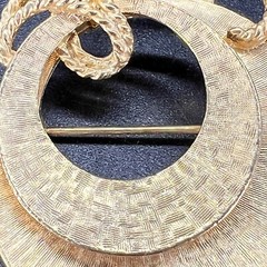 ART Arthur Pepper Brooch Pin Goldtone 1 5/8″ Abstract & Round 3D Signed Vintage