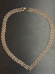 Vintage Two-Tone Panther Link Necklace (1970s-1990s)