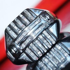 14k white gold ring 1.00ct natural diamond size 8.5 vintage handmade 8.2gr Gab6