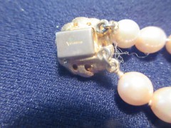 Vintage Vendome Hand Knotted Chocker Necklace Double Strand Faux Pearls 7″