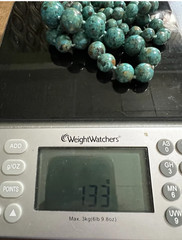 Vintage AIL Aluma 925 Sterling Silver Turquoise Graduated Bead Necklace 28” 133g