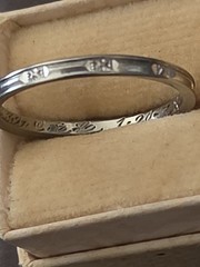 Vintage Belais 18K White Gold Wedding Band