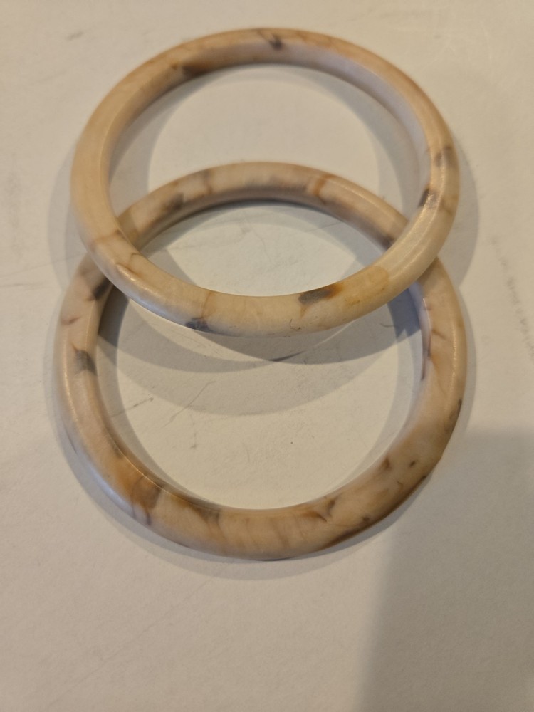 Marble Pattern Bangle Bracelet 2 Piece Set