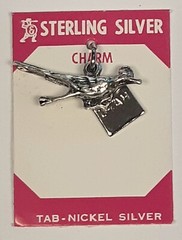 NOS VINTAGE Sterling Silver Utah Native American Roadrunner State Charm