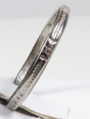 Antique Art Deco Mfg L 18KW Wedding Band Ring Size 7 UK-N1/2 width 2.13 MM 1920s