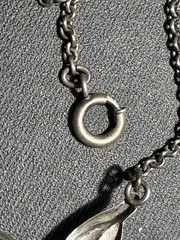 Vintage Sterling Silver 3 D Rose Flower Necklace 26g