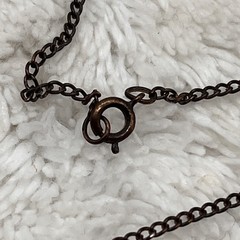 Vintage Crescent Moon Star Necklace Celestial Pendant Copper Tone 16″