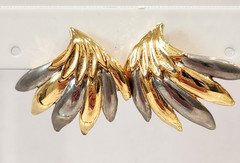 Vintage Gold Tone Pierced Earrings 80’s/90’s Good Quality Lot of 12
