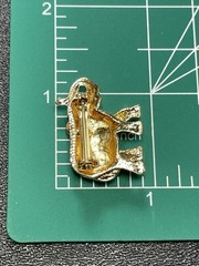 Vintage 1.1” Elephant Figural Crystal Rhinestone Gold Tone Metal Brooch Pin