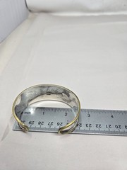 Taxco Sterling Silver Mexico Vintage 2 Tone Elephant Cuff Bracelet Good Luck 30G