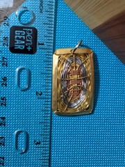Vintage 60s Modernist Mixed Metal Pendant Brutalist Woven Copper Brass Wire Art