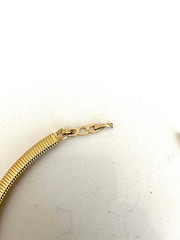 Vintage Christian Dior Clear Rhinestones Choker Necklace Gold Plated 16.5″