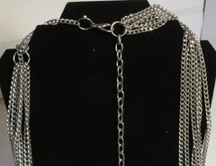 Vintage Unbranded Chain Necklace Silver Super Long Layering 45-56″ Adjustable